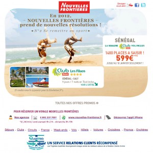 Newsletter Nouvelles Frontières 130112