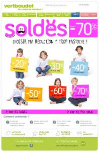 Newsletter Vertbaudet 230112