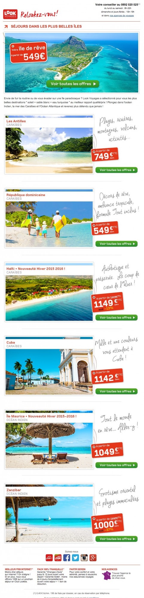 newsletter look voyages du 13 novembre 2015